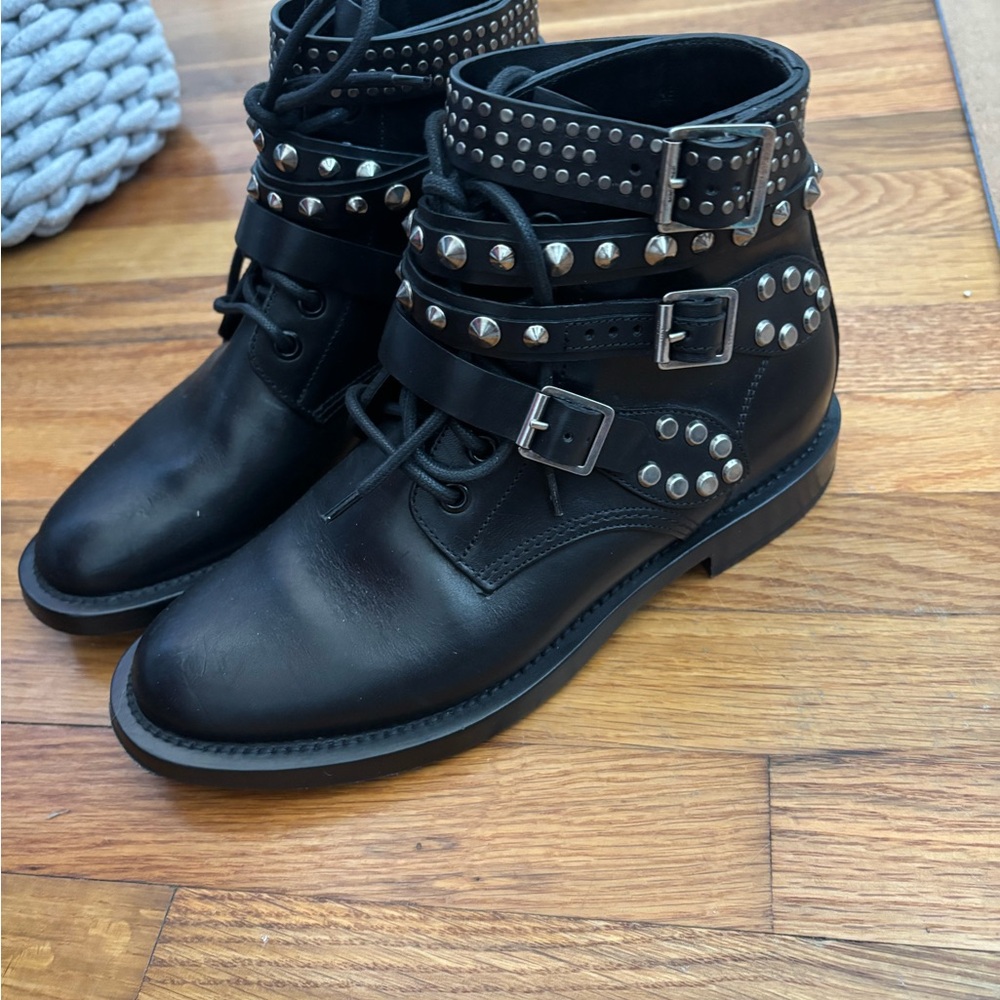 Studded Black Ankle Boots